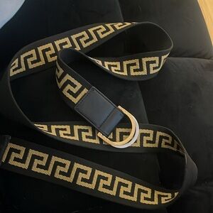 Versace Black and Gold Belt